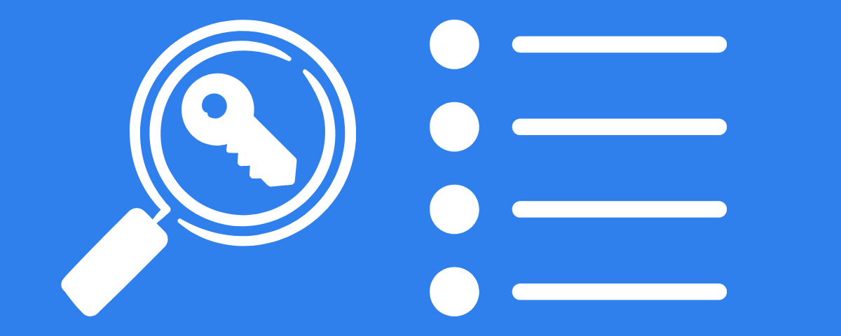 クリニックのSEOキーワード調査と記事テーマ設計を表すアイコン